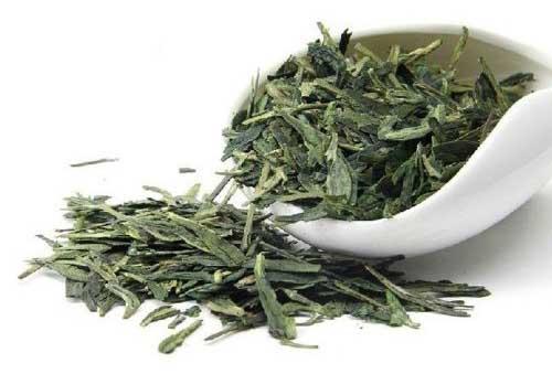 Matériel frais de feuille de thé de thé vert de dragonwell de ching de poumon de forme incurvée
